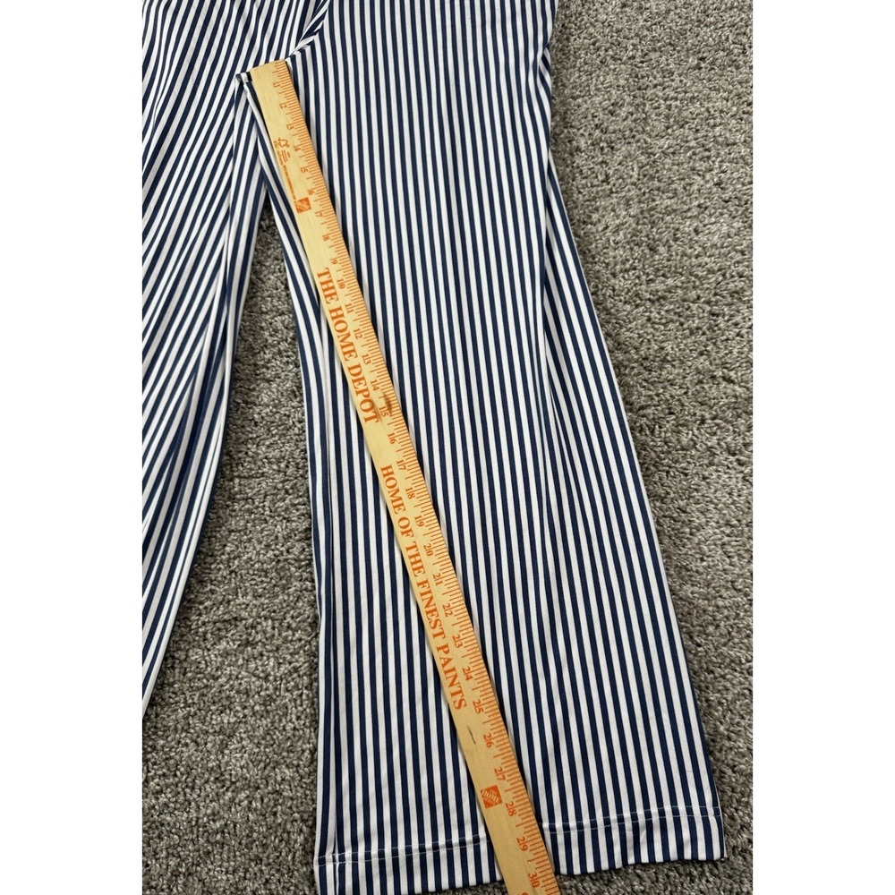 Robert Louis Womens Dress Pants Navy White Stripe Pull On Stretch Large - Picture 6 of 6